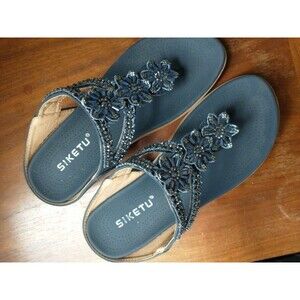 Siketu Womens Sandals  Navy Blue 38 US 7.5